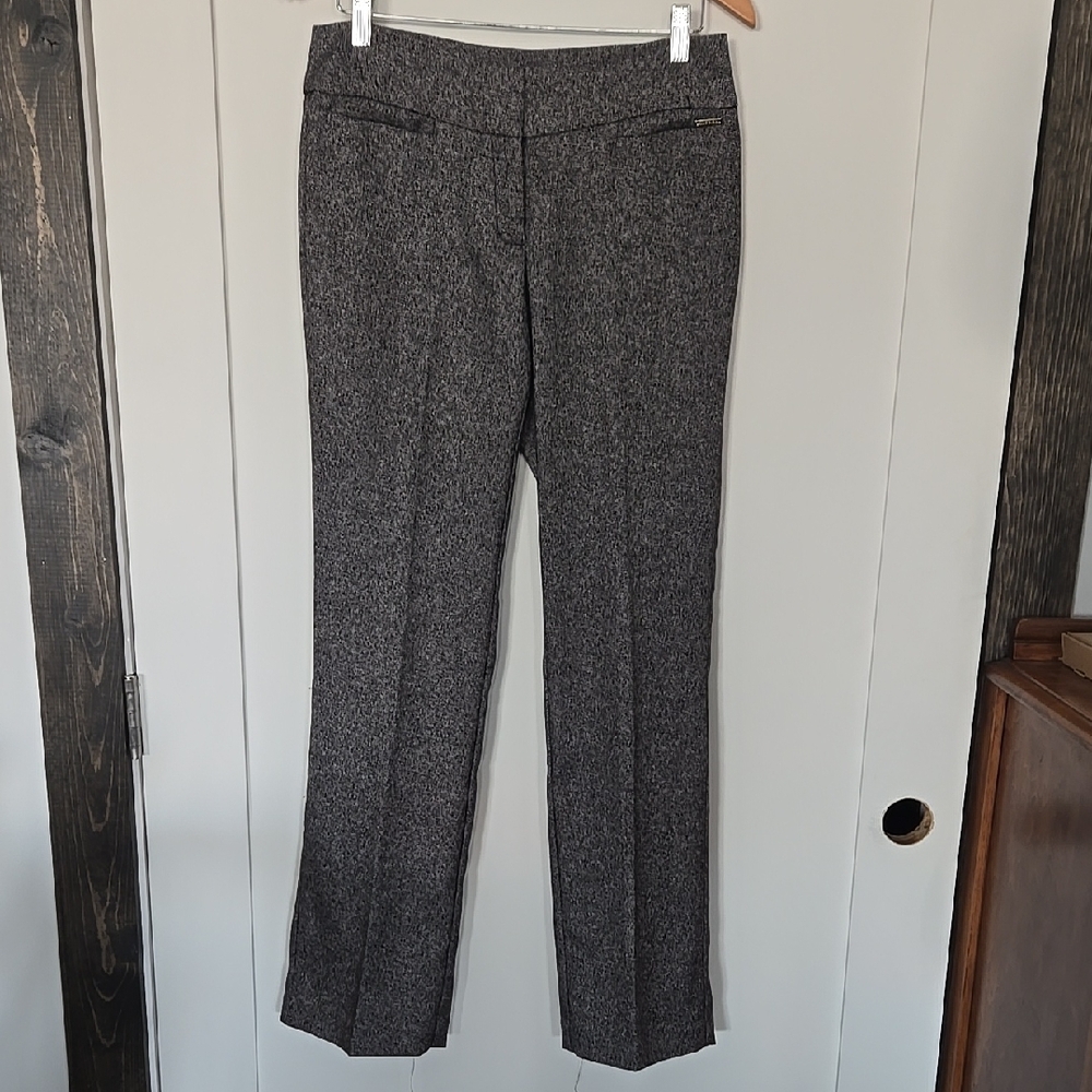 Anne Klein Gray Women's Pants Slacks Straight Leg For Office and Casia;